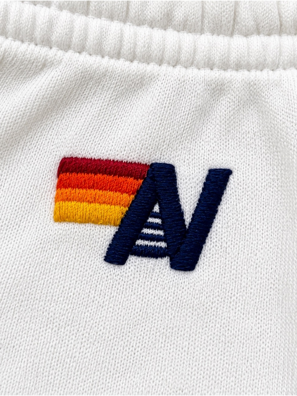 Aviator Nation White Track Pants with Rainbow Side Stripes - Picture 3 of 10